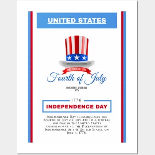 Independence Day - United States - For 4th of july - Print Design Poster - 1706202 Posters and Art